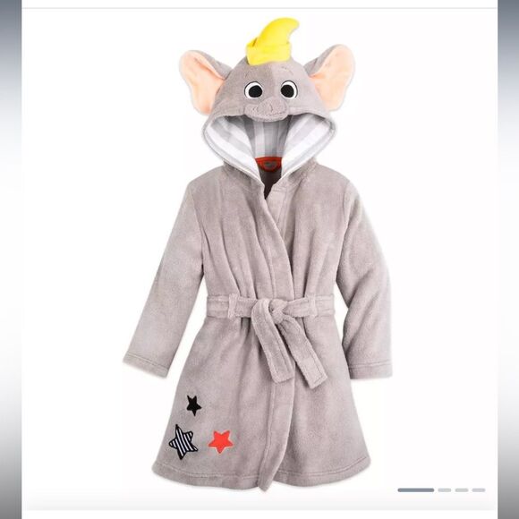Disney Collection Dumbo Unisex Mid Length Plush Robe Bathrobe Boy Girl - Picture 1 of 5